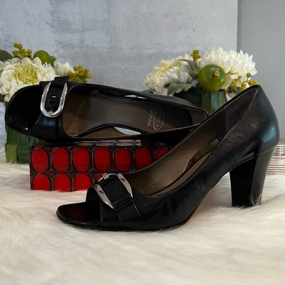 Circa Joan & David Career Peep Toe Cut Out High Heeled Pumps 5.5 - Picture 6 of 14